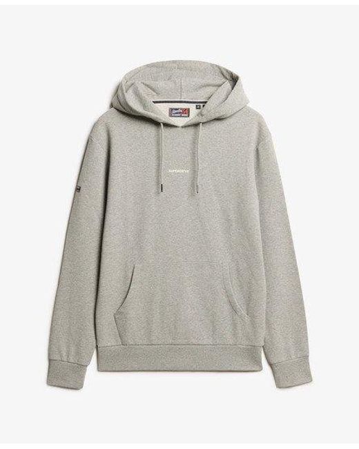 Homme Sweat À Capuche Uni Taille Superdry pour homme en coloris Gray
