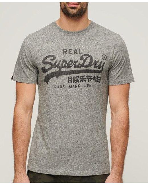 Superdry Gray Vintage Logo T-shirt for men