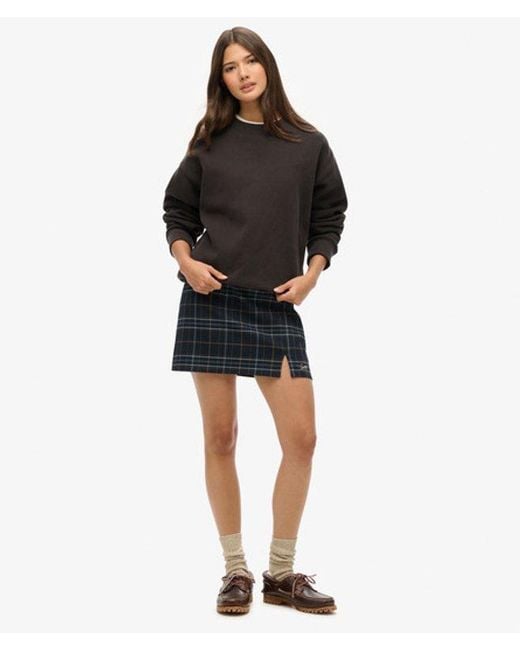 Superdry Black & Co Ladies Classic Check Mini Skirt