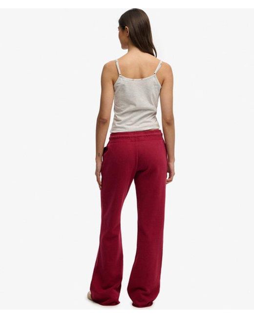 Superdry Red Athletic Essentials Low Rise Flare Joggers