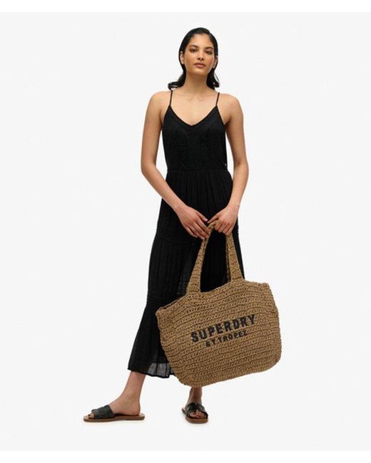 Superdry Natural & Co Crochet City Tote Bag