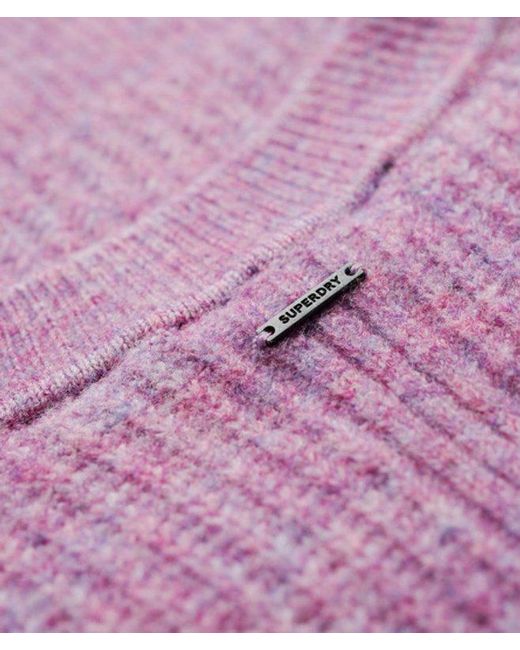 Superdry Purple & Co Brushed Crew Neck Jumper