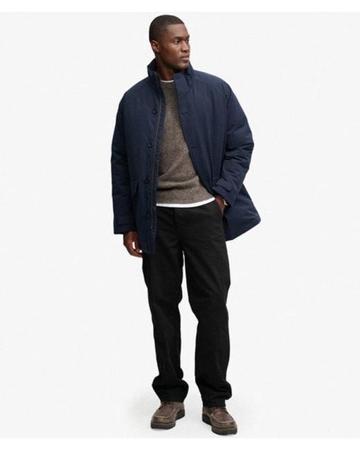 Superdry Blue & Co Premium Padded Car Coat for men