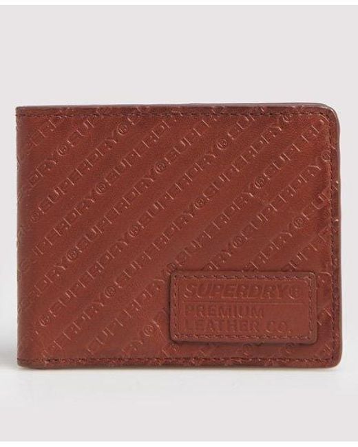 Superdry Red All Over Print Badge Lineman Wallet Light for men