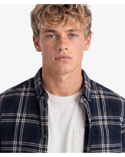 Superdry Blue & Co Long Sleeve Cotton Lumberjack Shirt for men