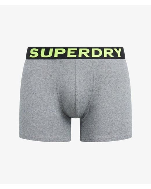 Superdry White & Co Classic Logo Print Cotton Boxer Triple Pack for men