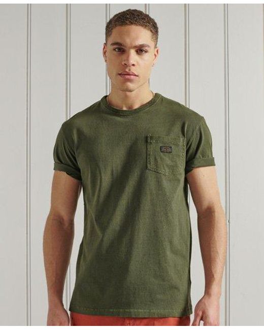 Superdry Green Nyc Box Fit T-Shirt Army for men
