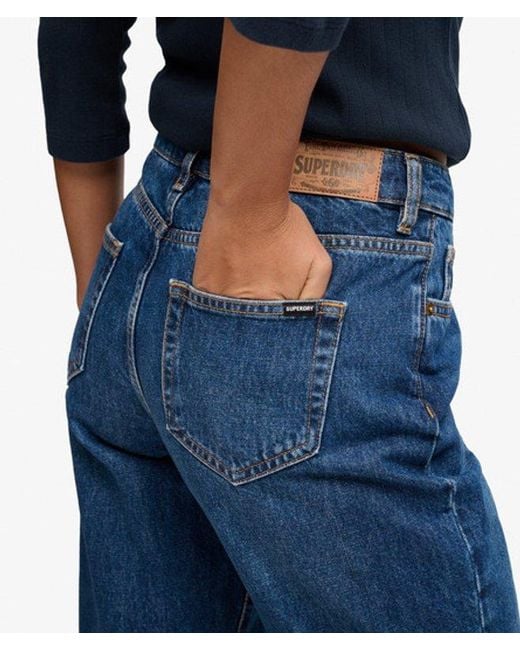 Superdry Blue & Co Organic Cotton Mid Rise Straight Jeans