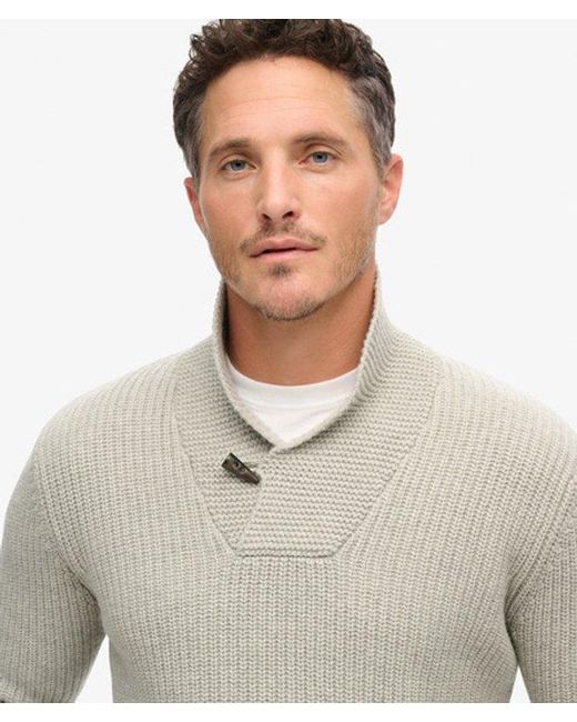 Superdry Gray & Co The Merchant Store - Shawl Neck Jumper for men