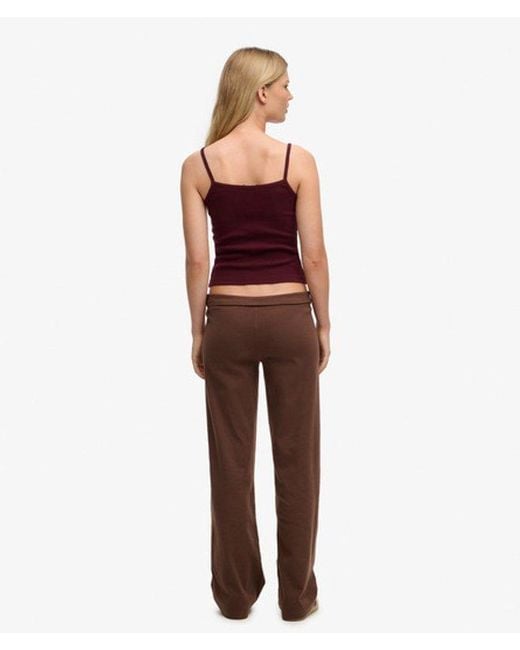 Superdry Red & Co Athletic Essentials Fold Over joggers