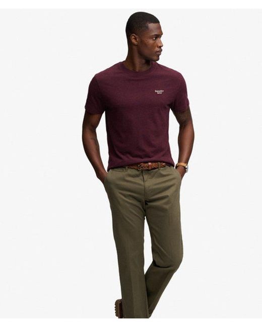 Superdry Red & Co Essential Serif Logo Embroide for men