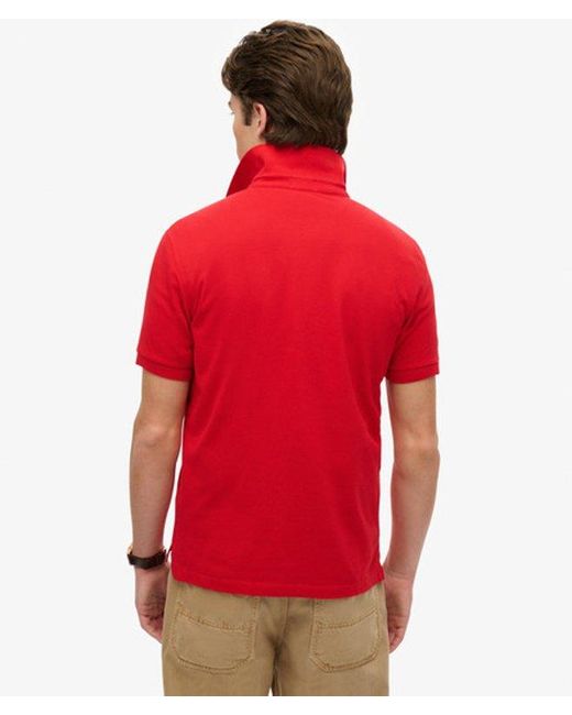 Superdry Red & Co City Pique Polo Shirt for men