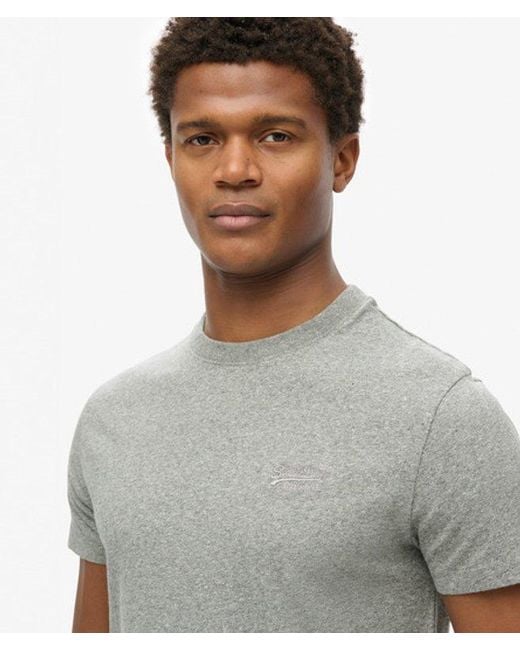 Superdry Gray & Co Slim Fit Organic Cotton Essential Logo T-shirt for men
