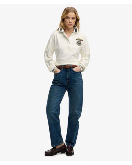 Superdry Brown & Co Crest Rugby Top