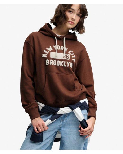Superdry Red & Co Vintage Prep Chenille Hoodie