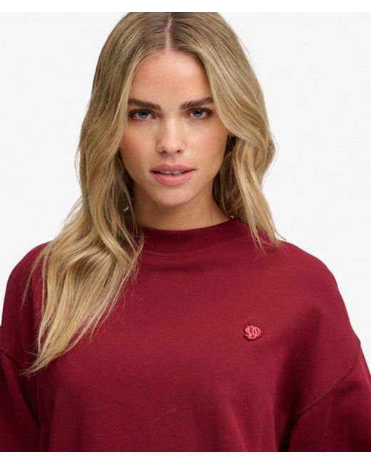 Superdry Red & Co Essential Heritage Crew Sweatshirt