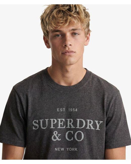 Superdry Black 1954 Company Relaxed T-shirt for men