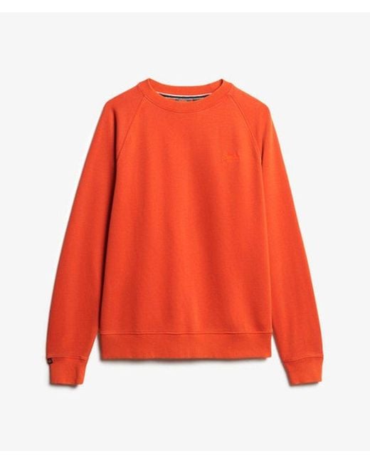Superdry Red & Co Essential Logo Raglan Crew Sweatshirt for men