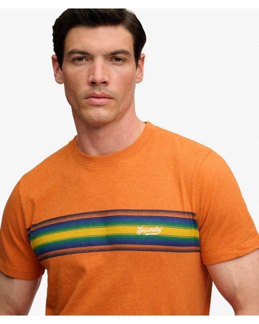 Superdry Orange & Co Outdoor Stripe Logo Relaxed T-shirt for men
