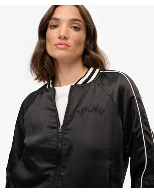 Superdry Black Suikajan Embroidered Bomber