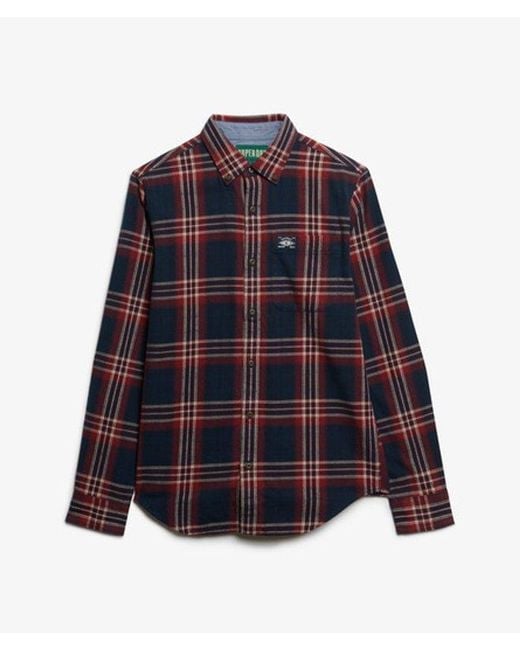 Superdry Black & Co Long Sleeve Cotton Lumberjack Shirt for men
