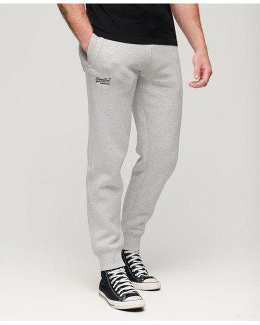 Superdry Gray Essential Logo joggers for men