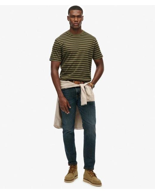Superdry Green The Merchant Store- Stripe T-Shirt for men