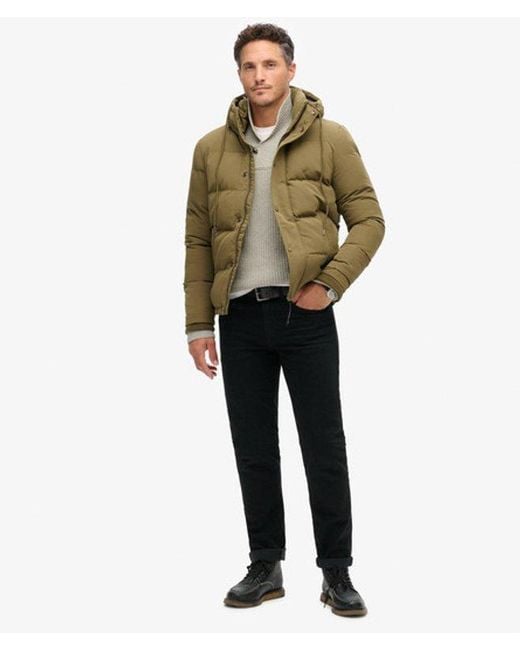 Superdry Green & Co Everest Short Hooded Puffer Jacket for men