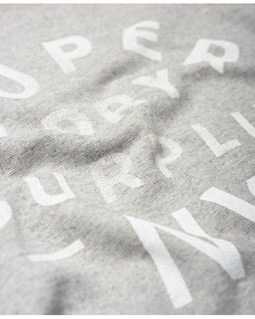 Superdry White Surplus Goods Low Rider Crew Jumper Avenue Feeder Stripe for men
