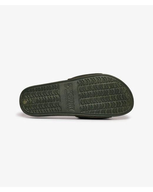 Superdry Black & Co Utility Mesh Pool Sliders for men