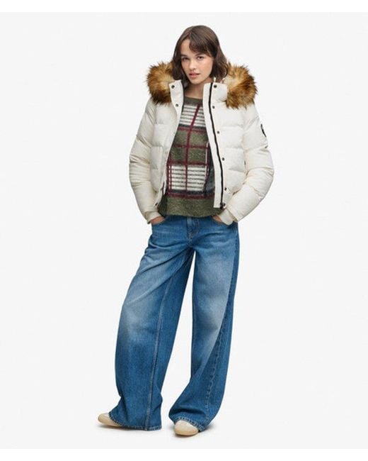 Superdry Gray Everest Hooded Bomber Jacket