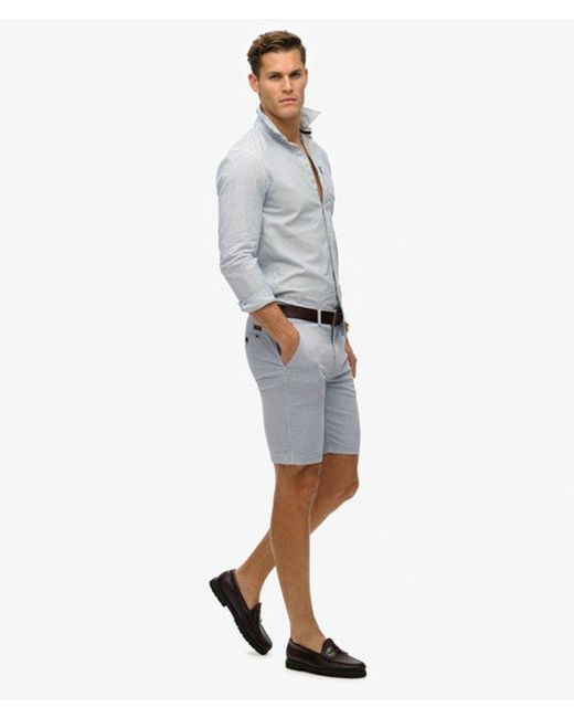 Superdry Gray Vintage International Chino Shorts for men