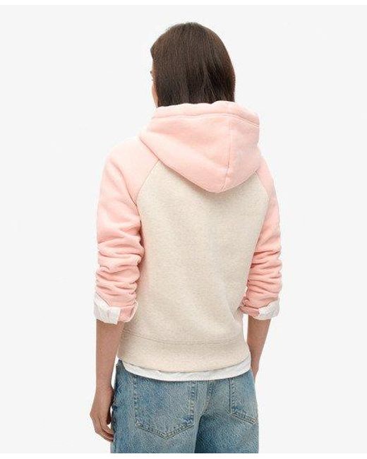 Superdry Natural Essential Baseball Zip Hoodie