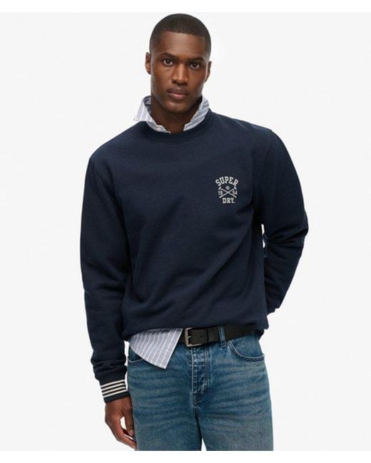 Superdry Blue & Co Athletic Club Crew Sweatshirt for men