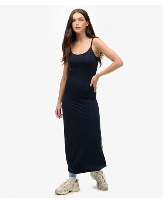 Superdry Blue & Co Athletic Essentials Jersey Maxi Cami Dress