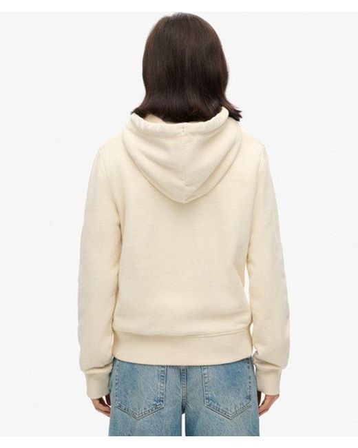 Superdry Premium Script Entry Hoodie in het White