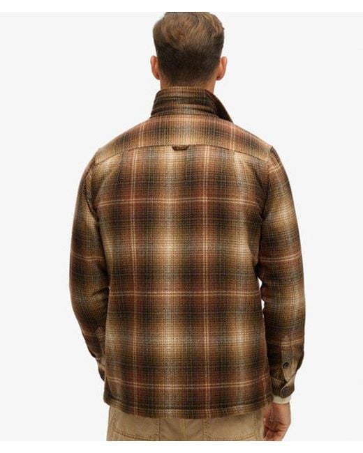 Superdry Brown & Co Wool Miller Overshirt for men