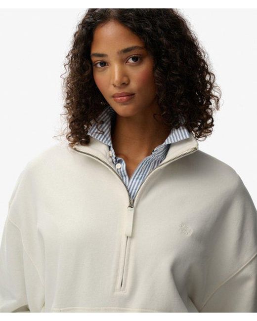 Superdry White & Co Studios Half Zip Sweatshirt