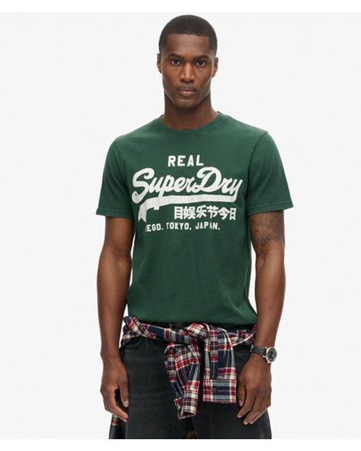 Superdry Green & Co Vintage Logo Graphic T-shirt for men