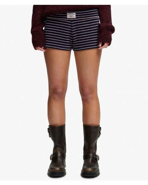 Superdry Red & Co Athletic Essentials Fold Over Towelling Shorts