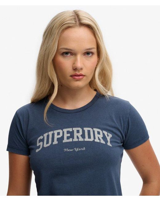 Superdry Blue & Co Athletic Essentials Fitted Graphic T-shirt