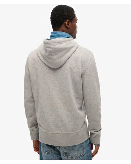 Superdry Gray & Co Contrast Stitch Relaxed Hoodie for men