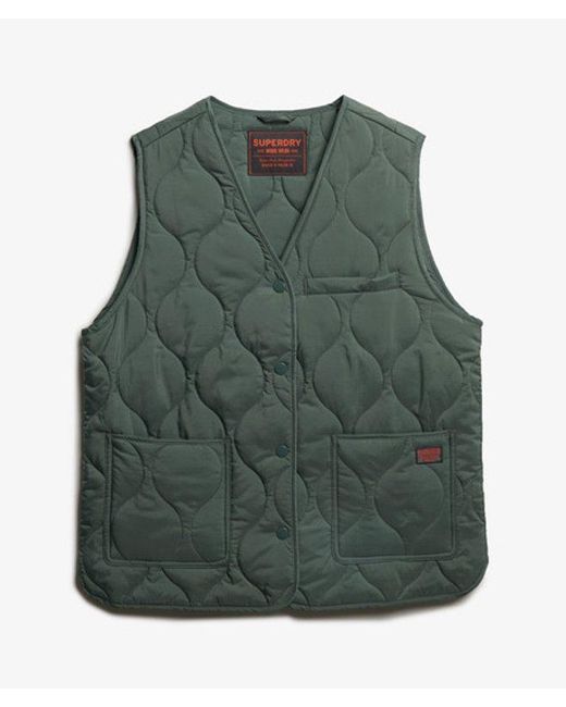 Superdry Green Quilted Lite Liner Gilet