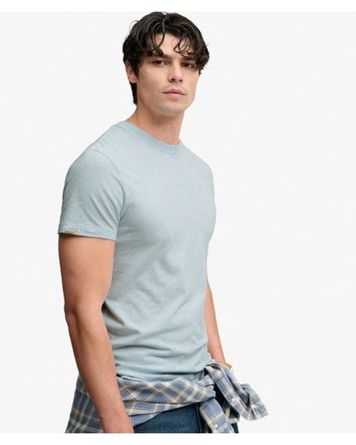 Superdry Blue & Co Logo Embroidered T-shirt for men