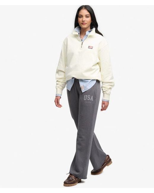 Superdry White & Co Athletic Print Flare joggers