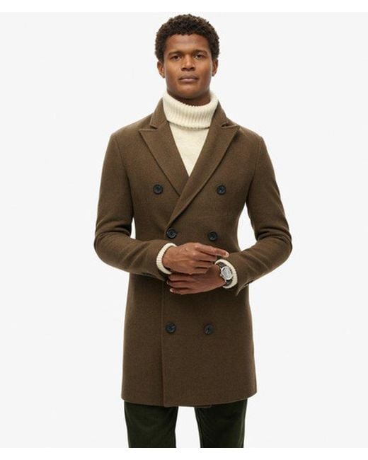 Superdry Brown The Merchant Store - Town Coat for men