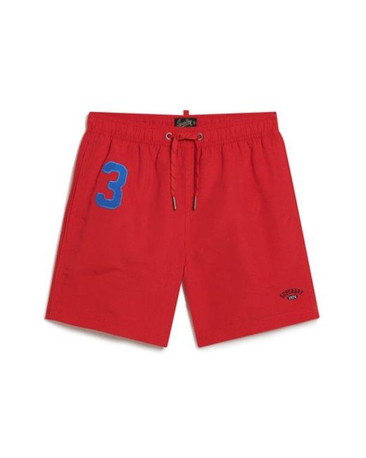 Superdry Classic Embroidered Detail Recycled Polo 17-inch Swim Shorts for men