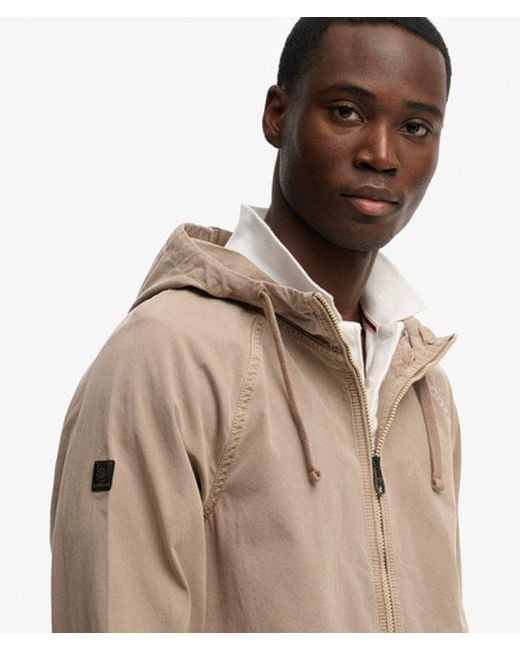 Superdry Brown & Co Hooded Washed Twill Jacket for men
