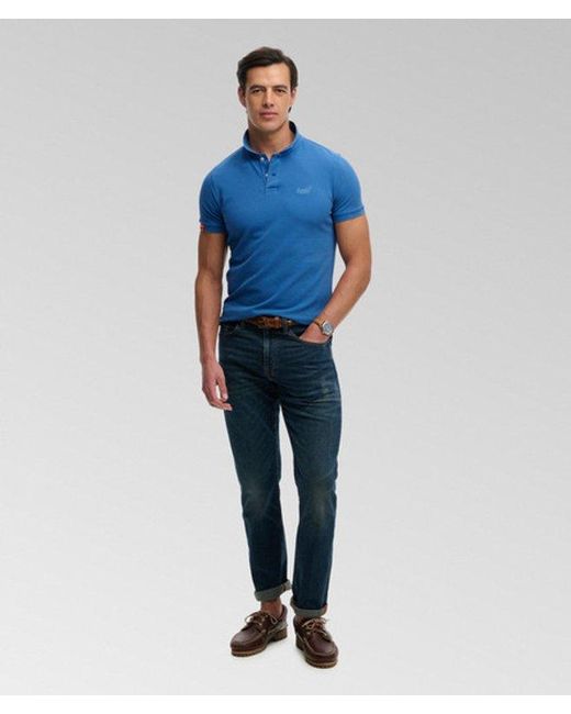 Superdry Blue & Co Vintage Destroy Polo Shirt for men