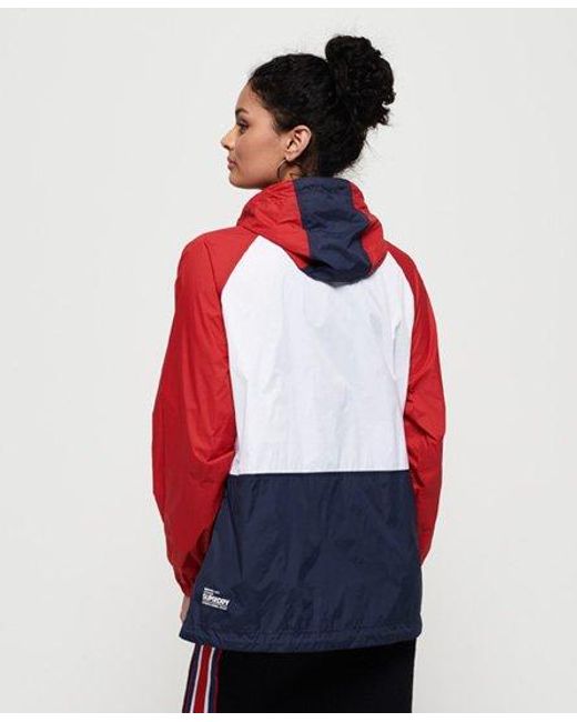 Superdry Red Spliced Sd-Windbreaker Jacket